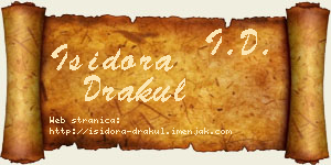 Isidora Drakul vizit kartica